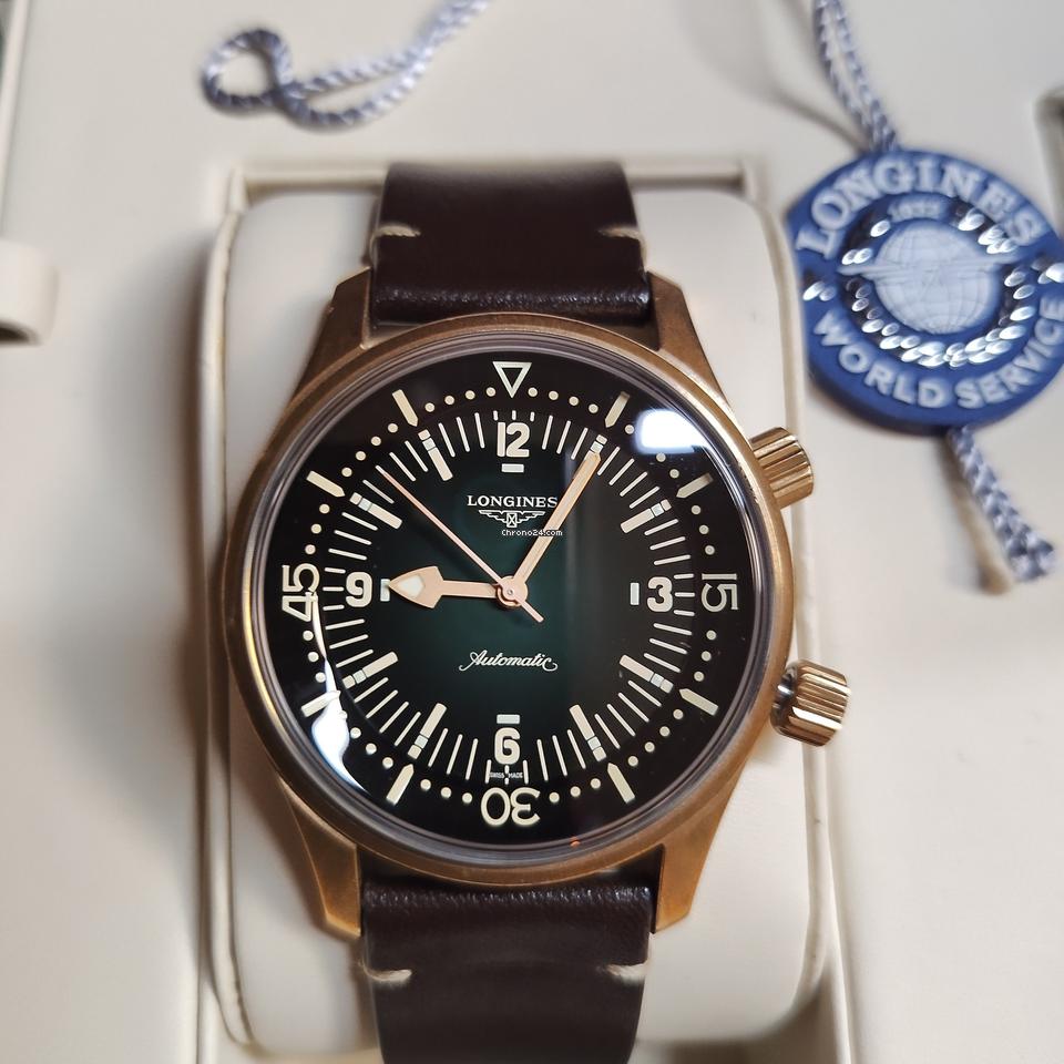 Longines Green Dial Men's Watch 42mm Longines Legend Diver