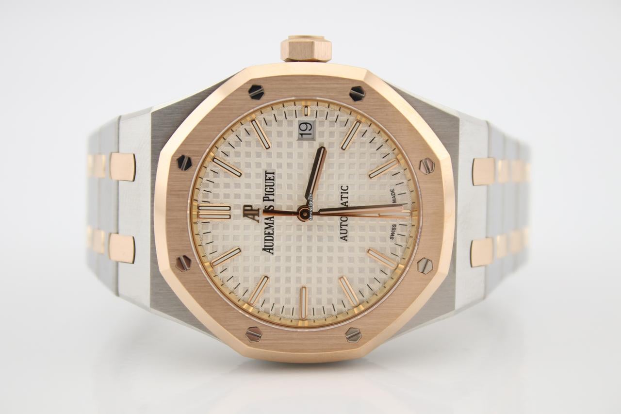 Audemars Piguet Royal Oak 18k Rose Gold and Steel 37mm Watch 15450SR