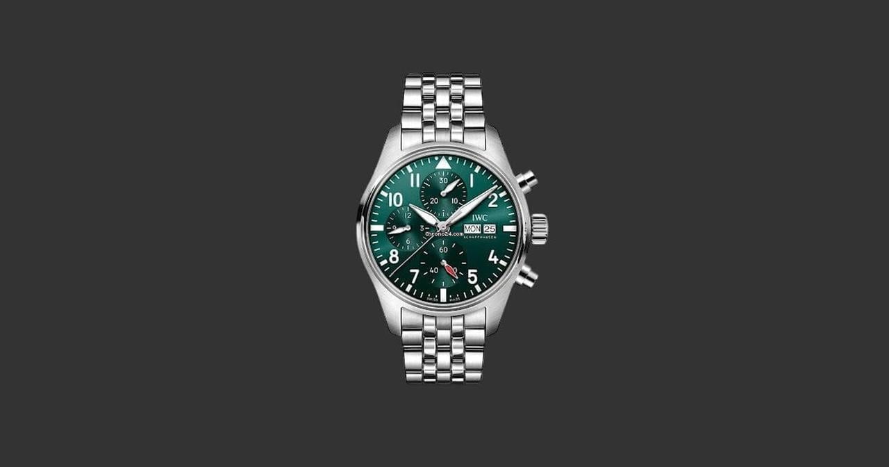 IWC Pilot's Watch Chronograph 41 IW388104 2021 Vert Acier inoxydable