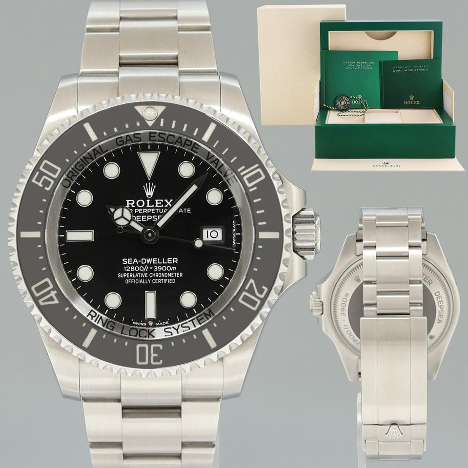Rolex 2022 MINT Rolex Sea-Dweller Deepsea Black 126660 44mm Steel Watch Box