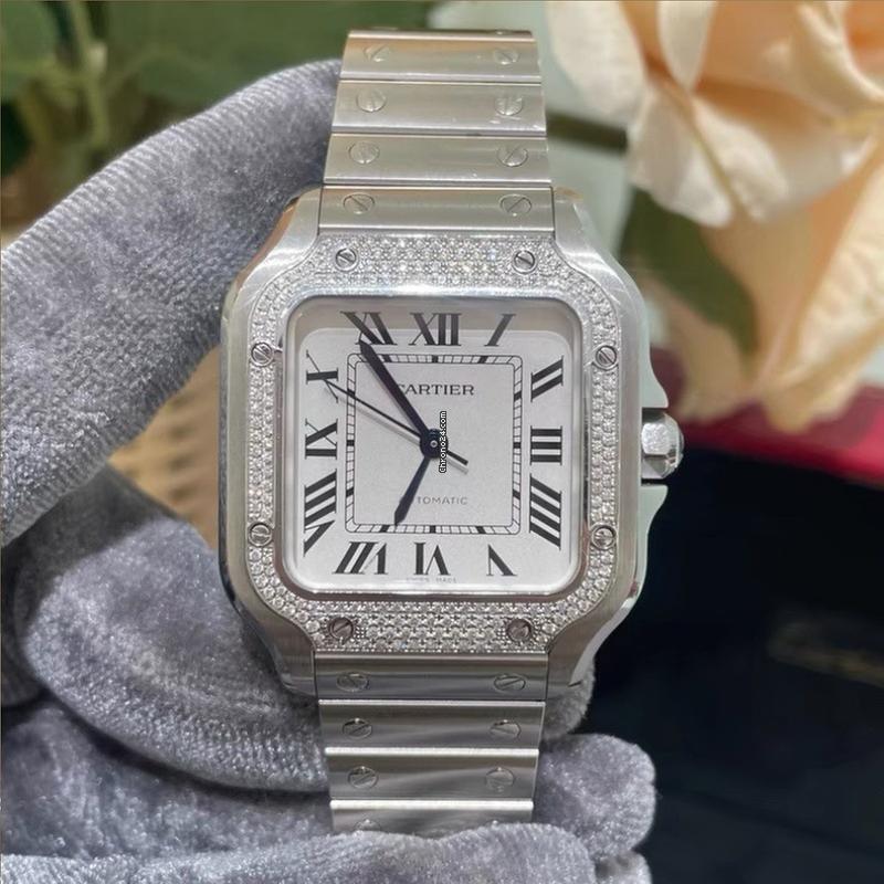 Cartier Watch  Santos Cartier Diamonds
