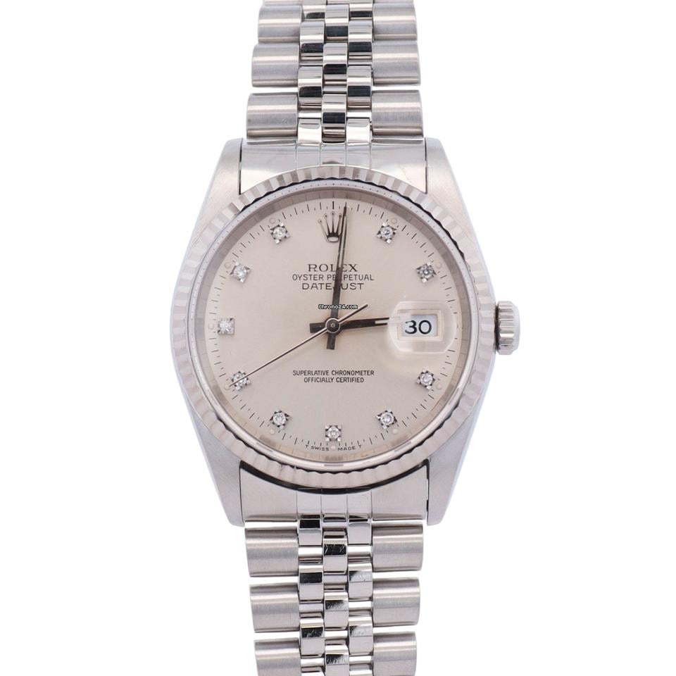 Rolex Datejust 36mm Silver Dial Watch Ref# 16234