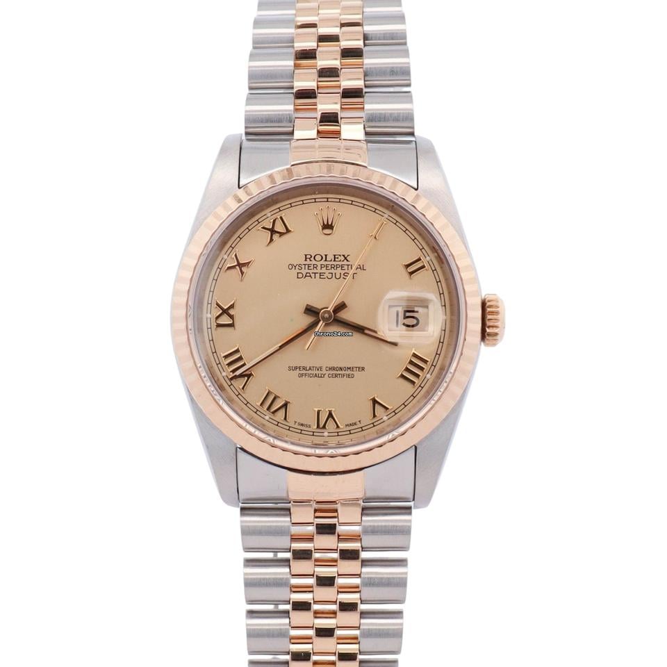 Rolex Datejust 36mm Champagne Dial Watch Ref# 16233
