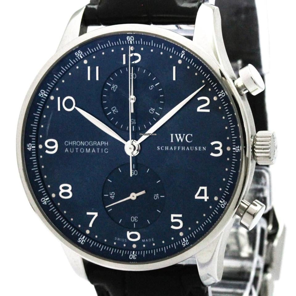 IWC Portuguese Chronograph Steel Automatic Watch IW371491 Polished