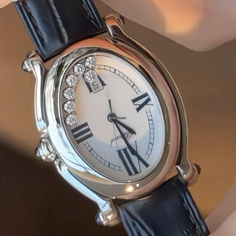 Chopard Sport 7 Floating Diamonds Oval Ladies Watch Happy
