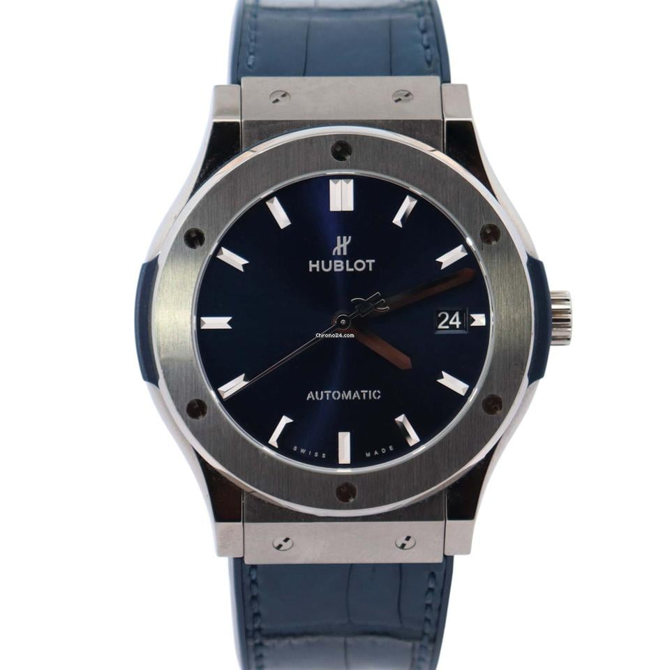 Hublot Classic Fusion 45mm Blue Dial Watch Ref# 511.NX.7170.LR