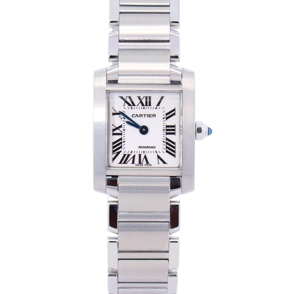 Cartier Tank 20mm Ivory Dial Watch Ref# W51008Q3
