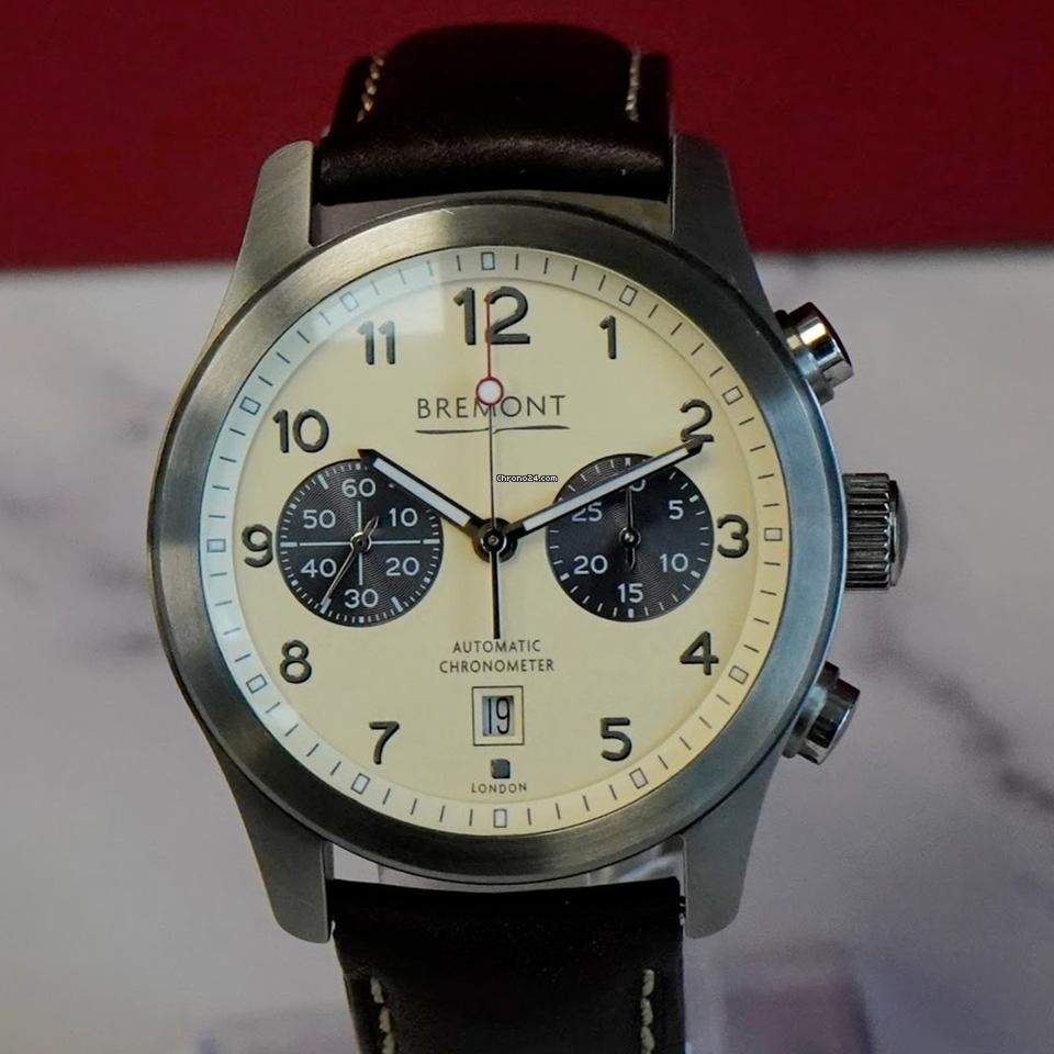 Bremont Automatic Chronograph Watch ALT1-C Date Cream Dial 43mm Chronometer