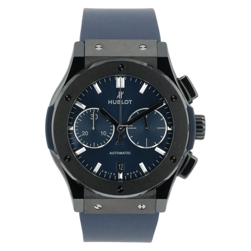 Hublot Classic Fusion Blue Dial Ceramic 45mm Automatic Mens Watch 521.CM.7170.RX