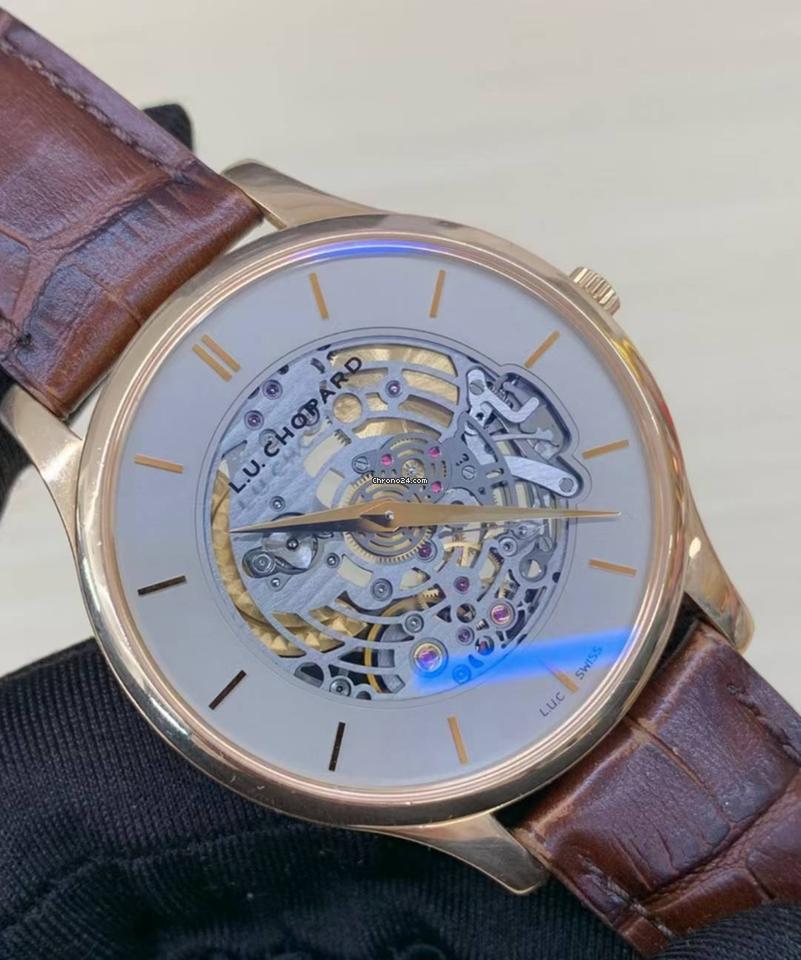 Chopard Limited edition 288 rose gold automatic watch L.u.c Xp Skeletec 39.5MM