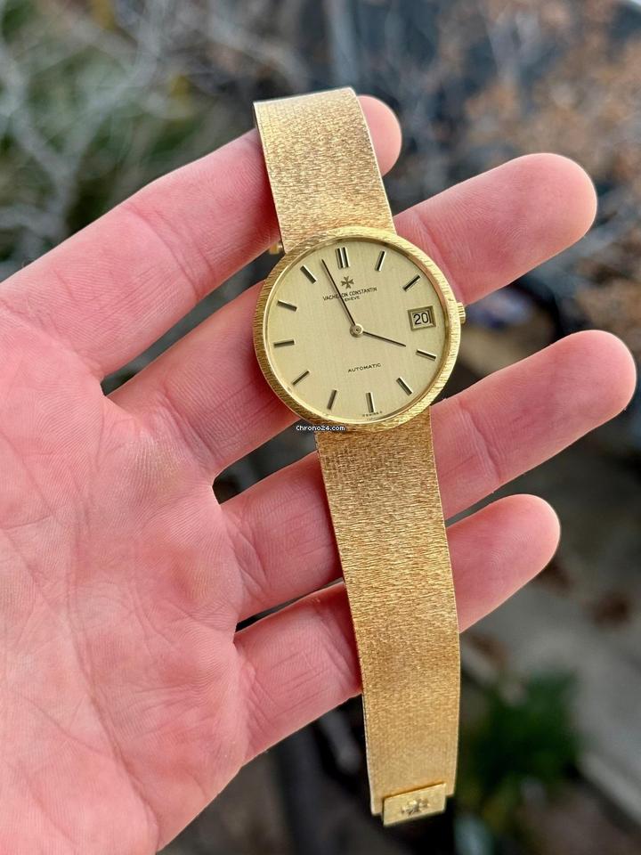 Vacheron Constantin 1970's Vacheron Constantin 18k Gold Automatic 34mm Date Vintage Watch