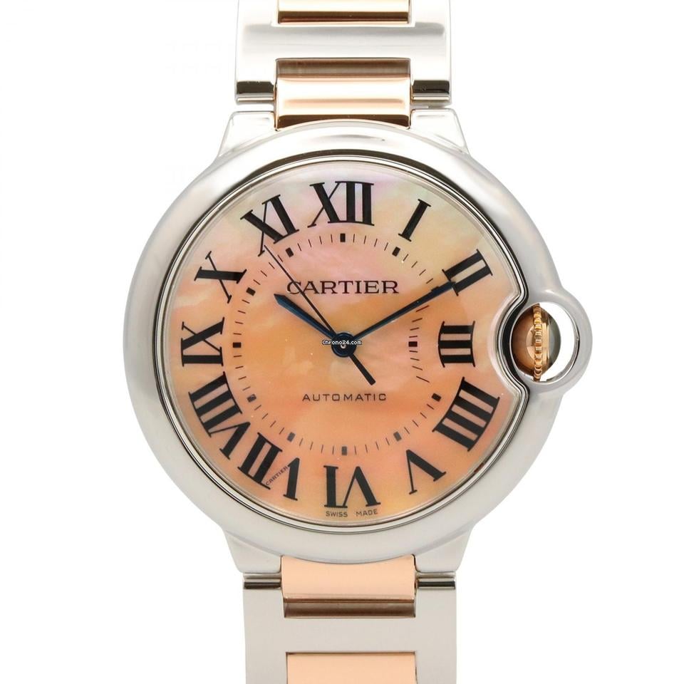 Cartier Ballon Blue 36mm Wrist Watch W6920033 Automatic 18KRG SS Used unisex