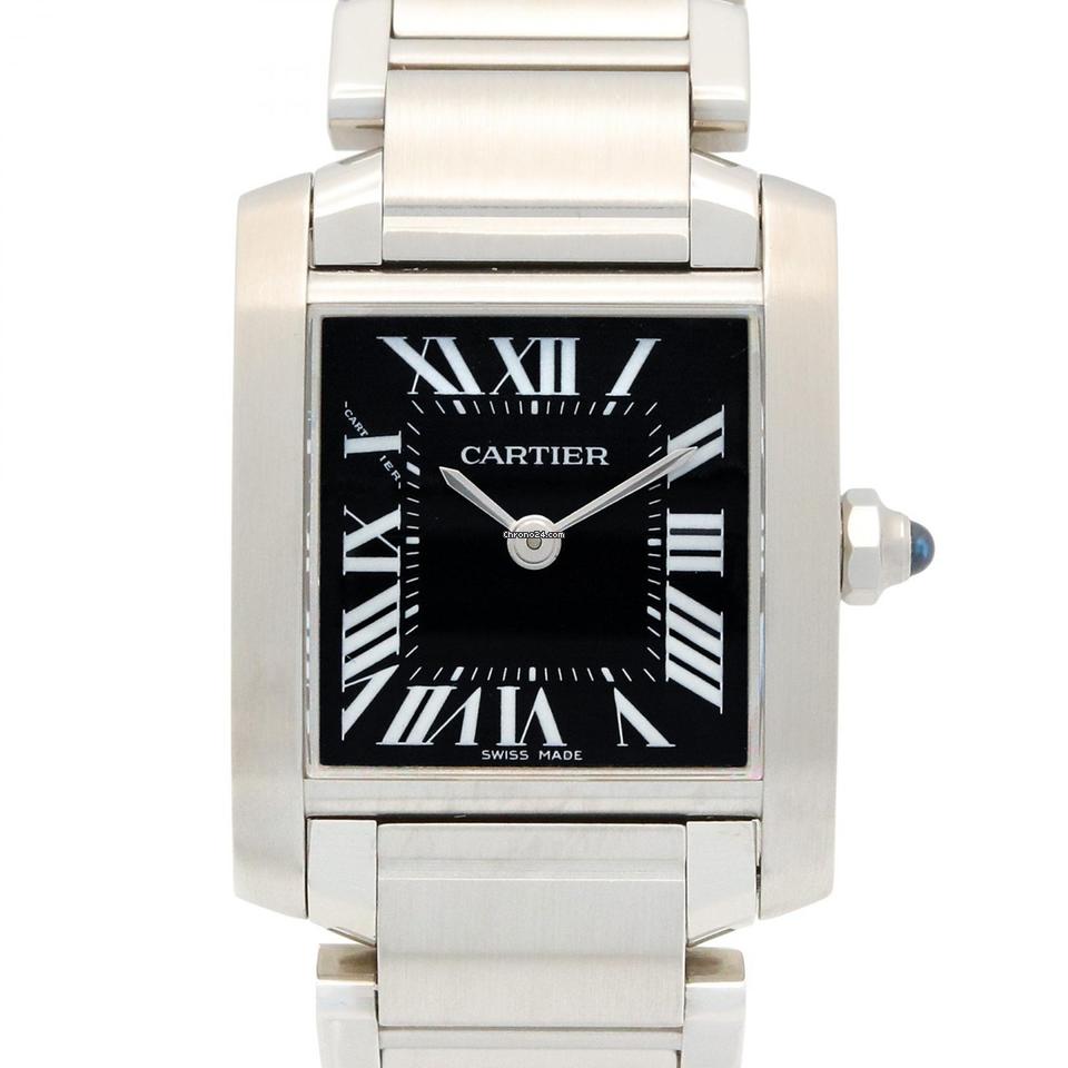Cartier Tank Francaise SM Wrist Watch W51026Q3 Quartz Stainless Steel Used Women