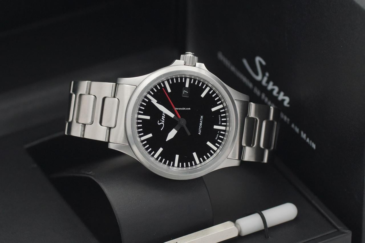 Sinn Instrument Watches 556 Black Dial Leather Men's