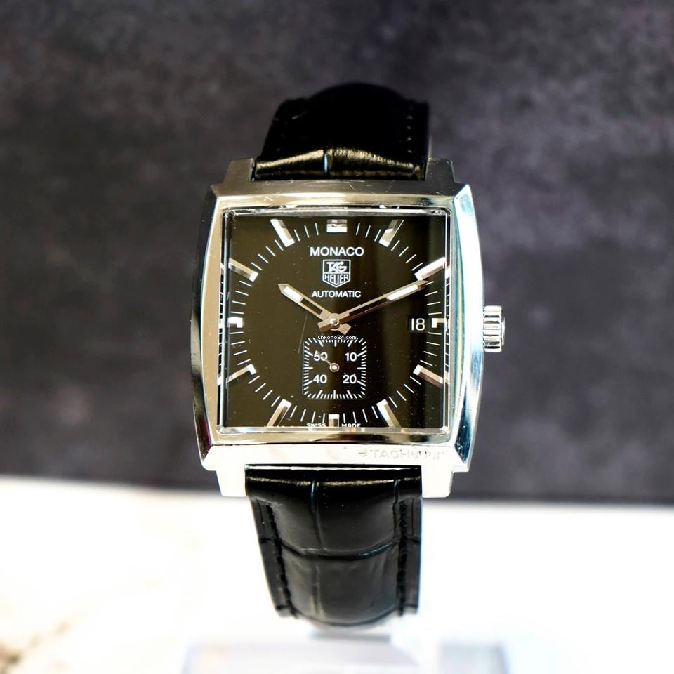 TAG Heuer 2015 Monaco Watch WW2110 Calibre 6 Automatic Date 37mm Wristwatch