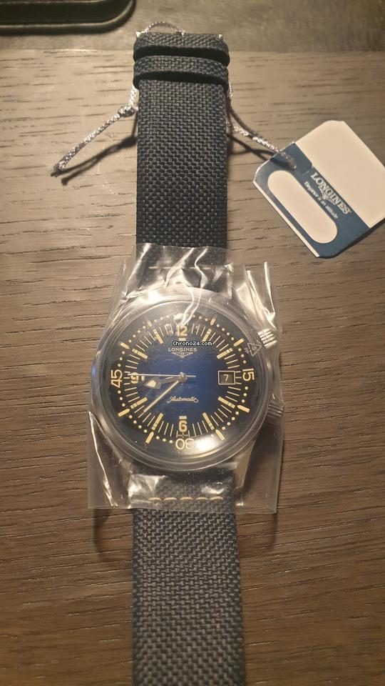 Longines Longines Legend Diver Blue Dial Leather Watch 42mm